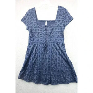 Aeropostale Jrs. Navy Blue Lace Dress-Size XL
